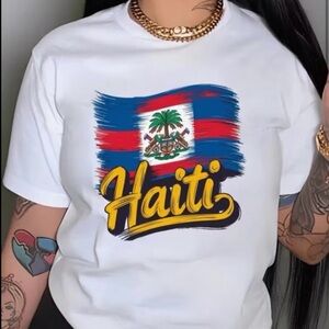 Haiti Flag Graphic T-Shirt